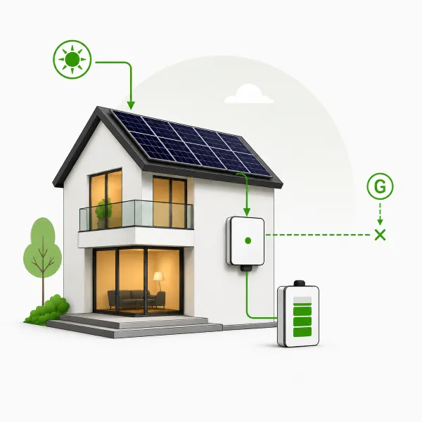 Sistema fotovoltaico offgrid  - L (8, 9,6 kWh (2u))